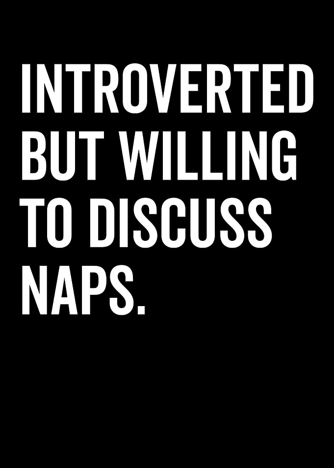 Introverted Naps Text Art