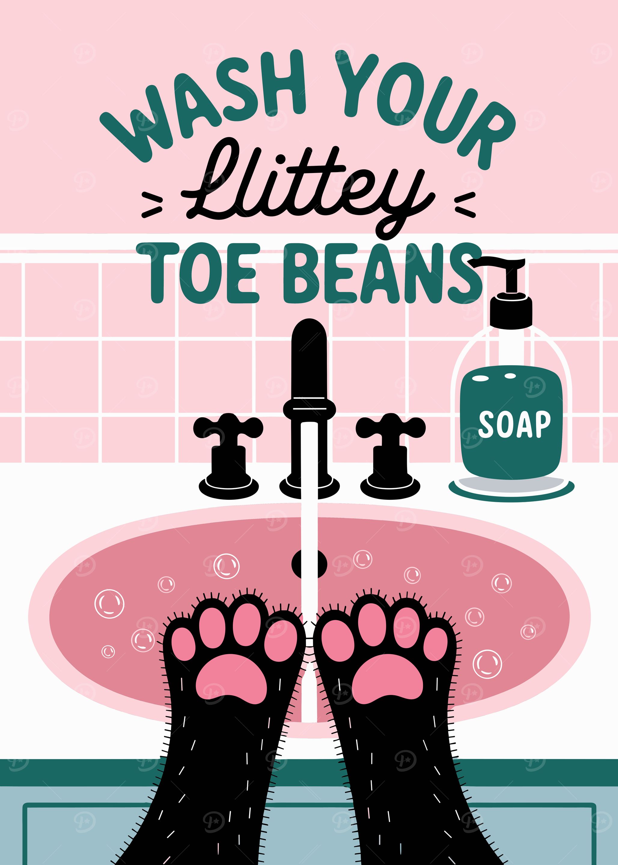 Wash Your Littey Toe Beans
