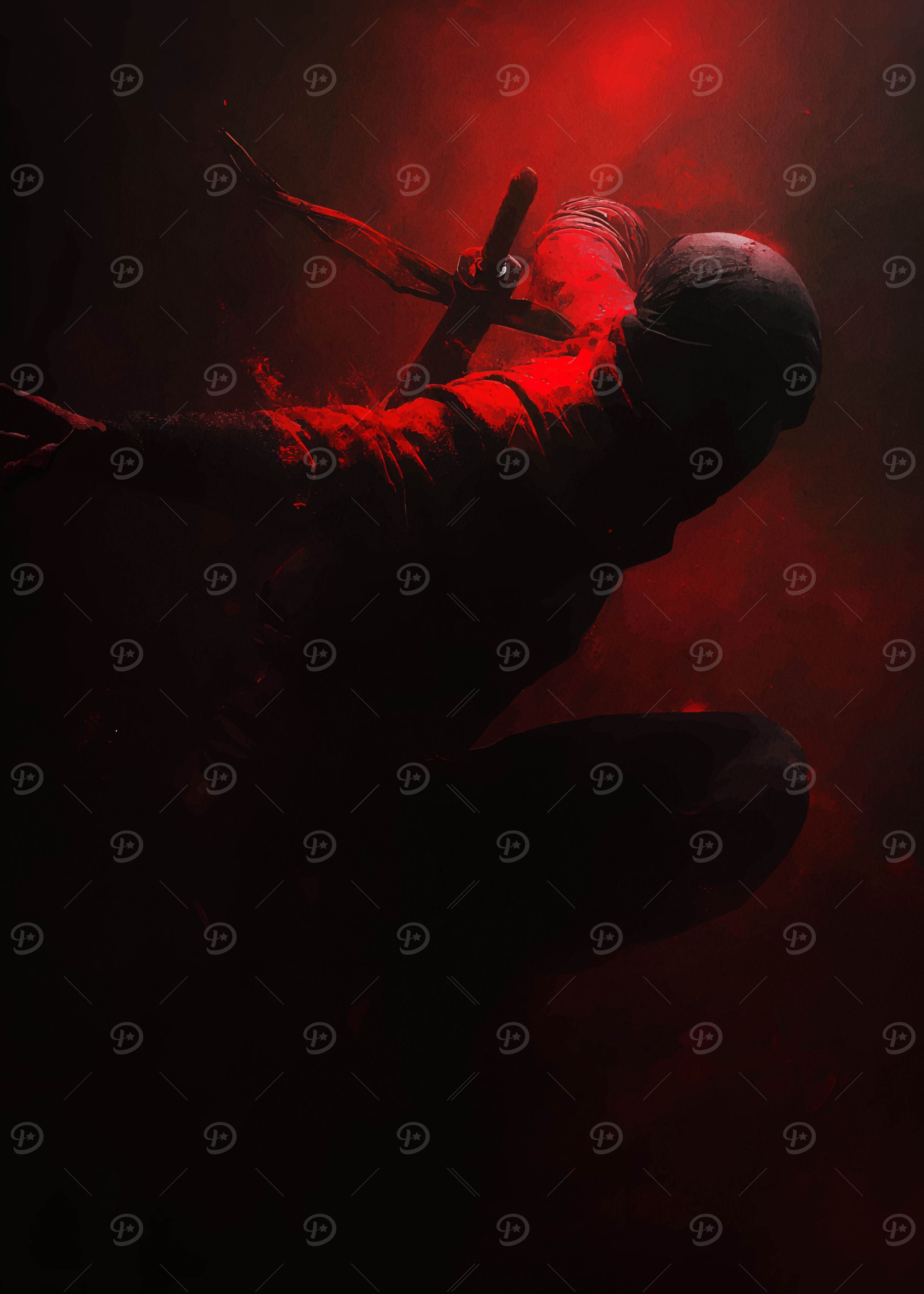 Red Ninja with Sword
