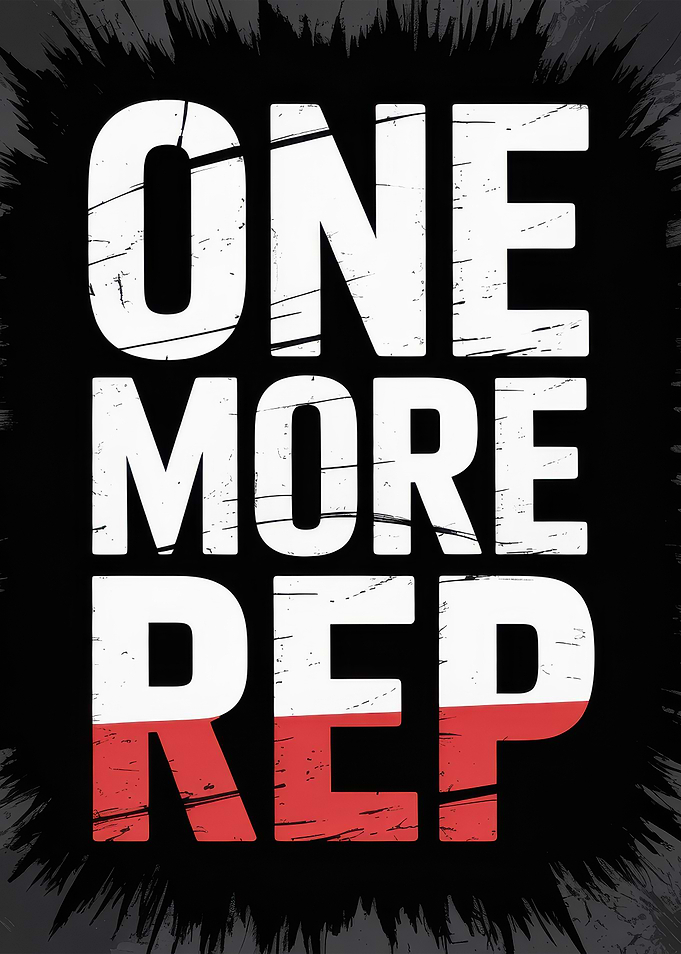 One More Rep Motivational Fitness Poster
