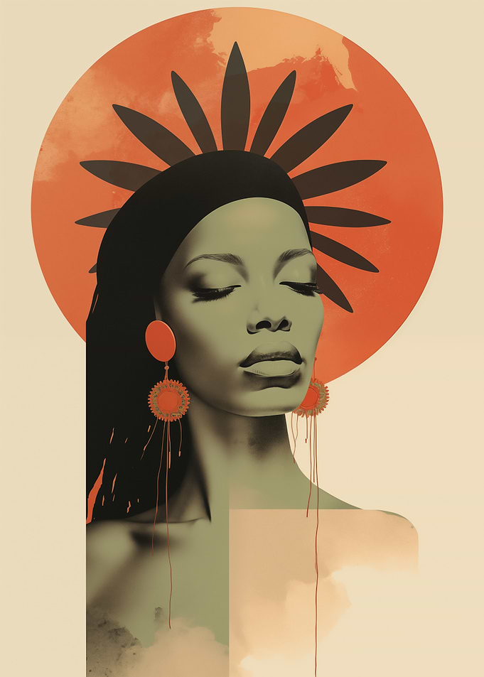 Woman Sunburst Boho style
