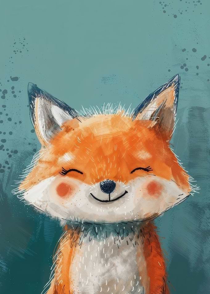 Smiling Fox Illustration