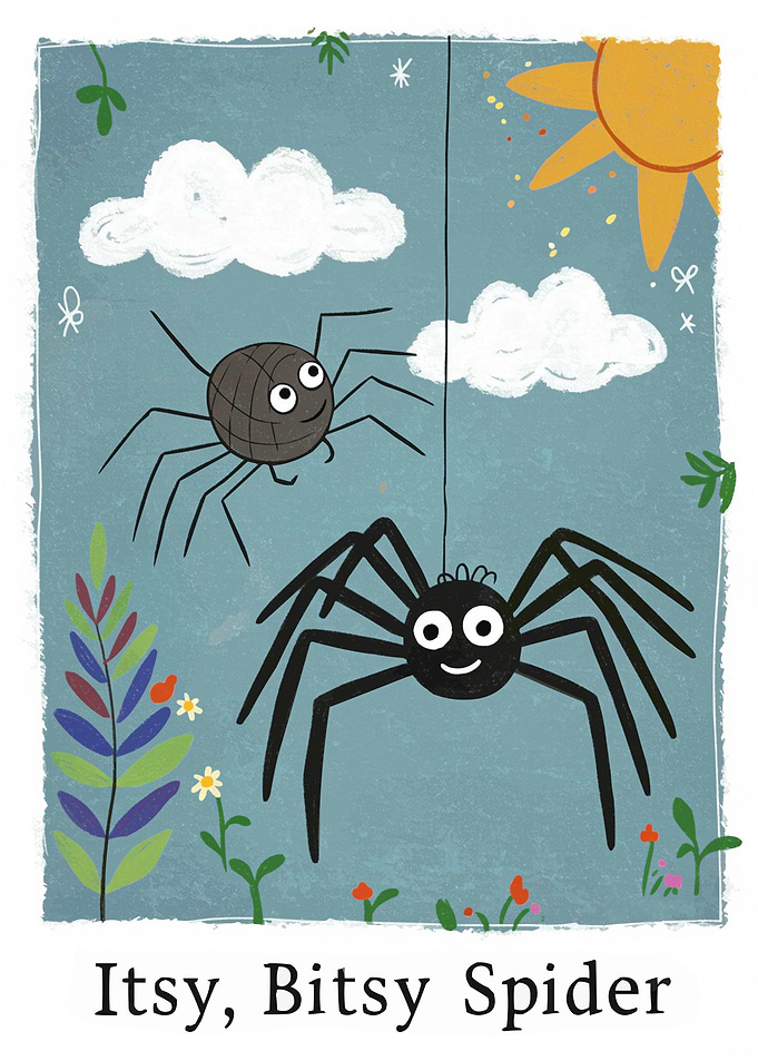 Itsy Bitsy Spider Illustration