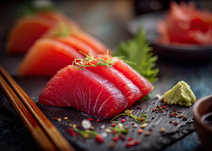 Fresh Tuna Sashimi with Wasabi