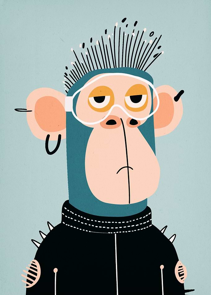 Punk Monkey Illustration