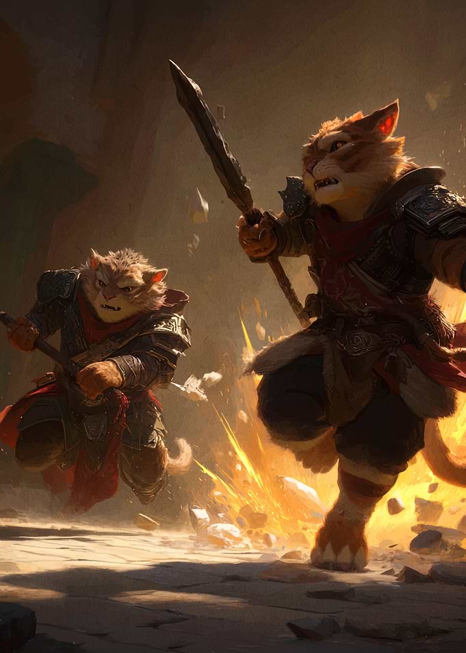 Feline Warriors in Action