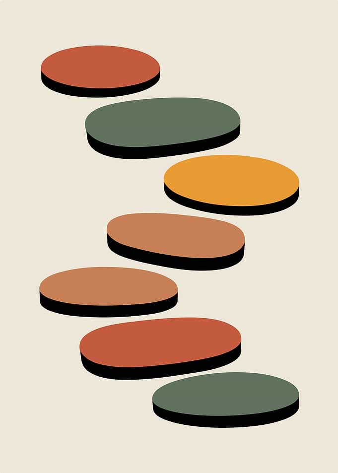 Abstract Geometric Circles Art
