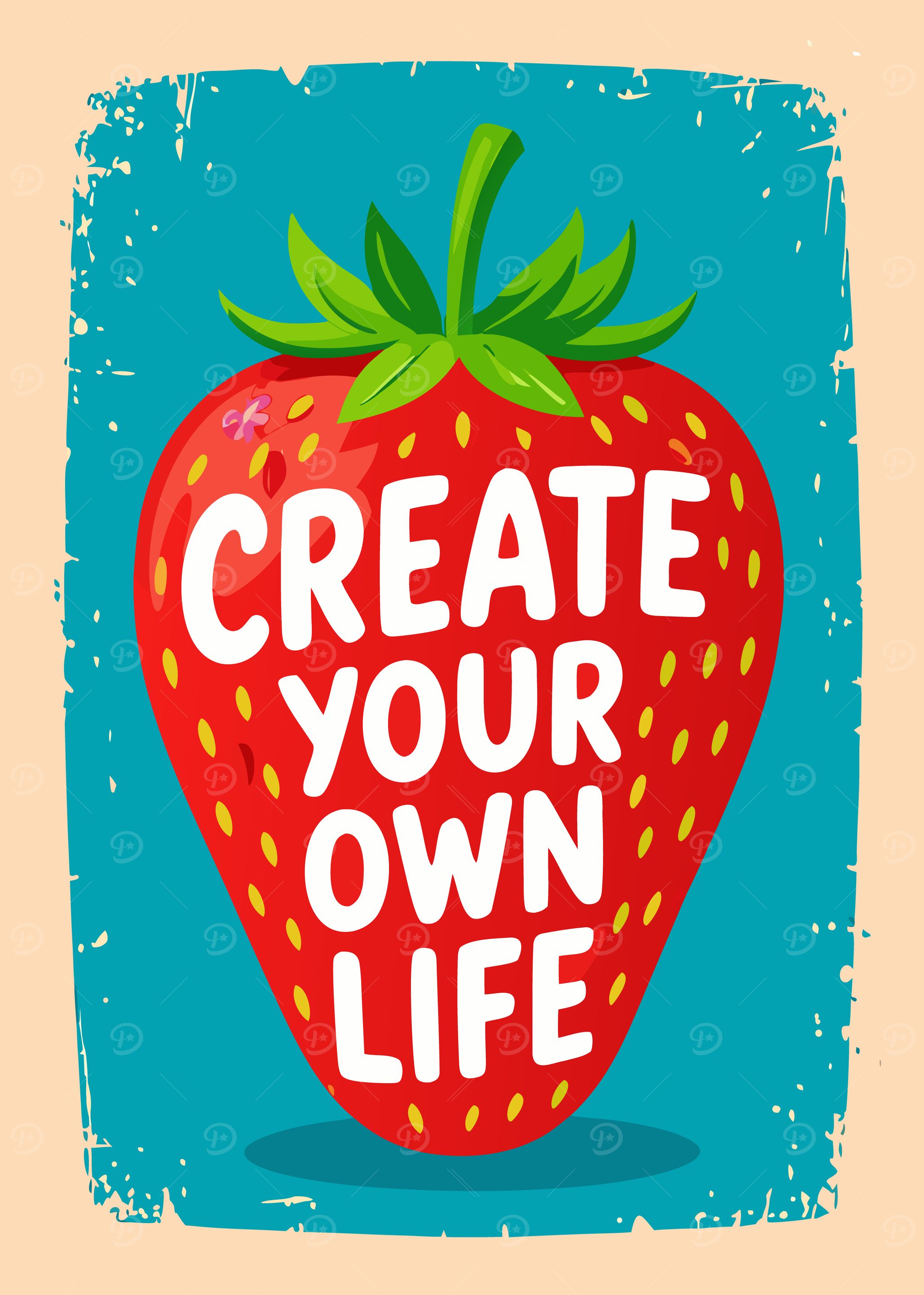 Create Your Own Life Strawberry Art