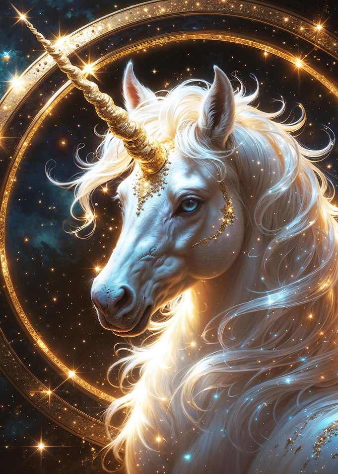 Celestial Unicorn Portrait