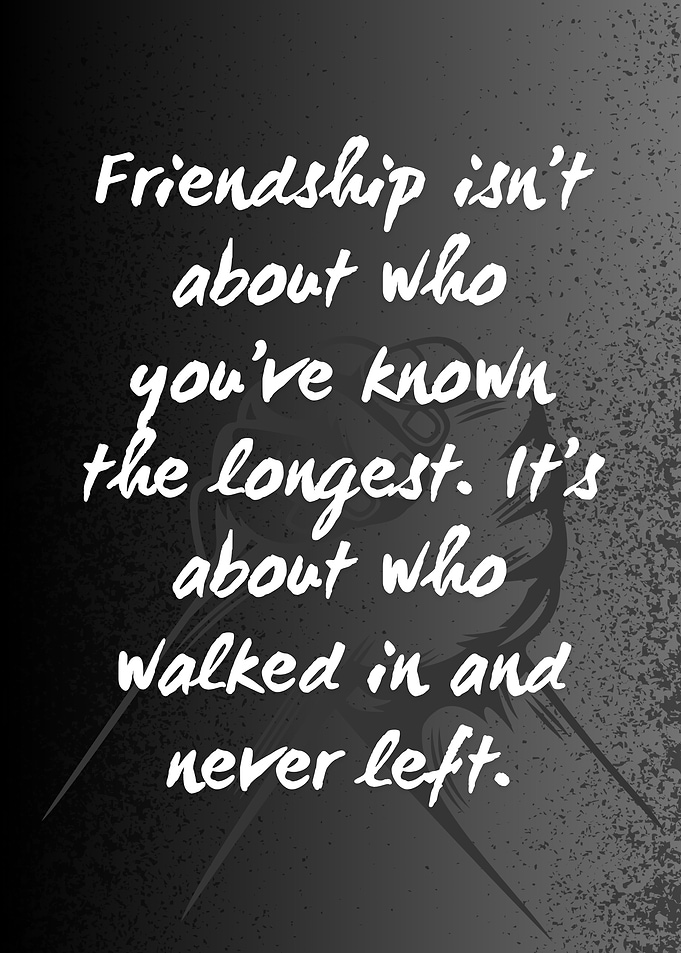 Friendship Quote on Grunge Background