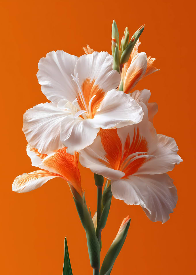 White and Orange Canna Lily