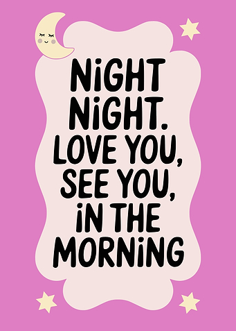 Night Night Love You Illustration