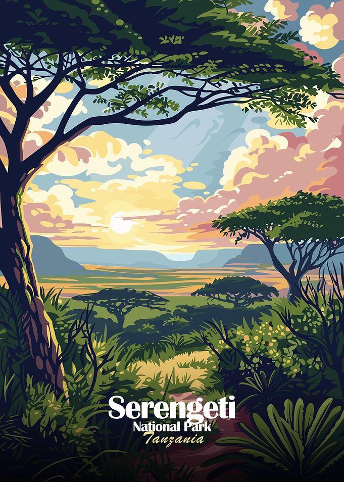 Serengeti National Park Tanzania Art