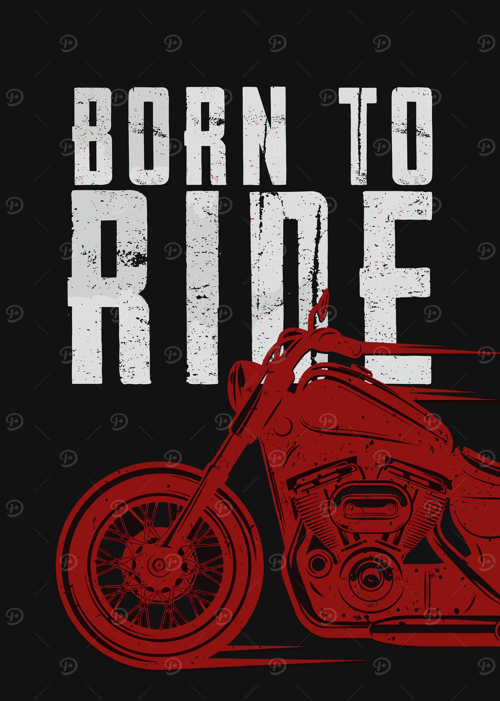 Born to Ride Motorcycle Graphic