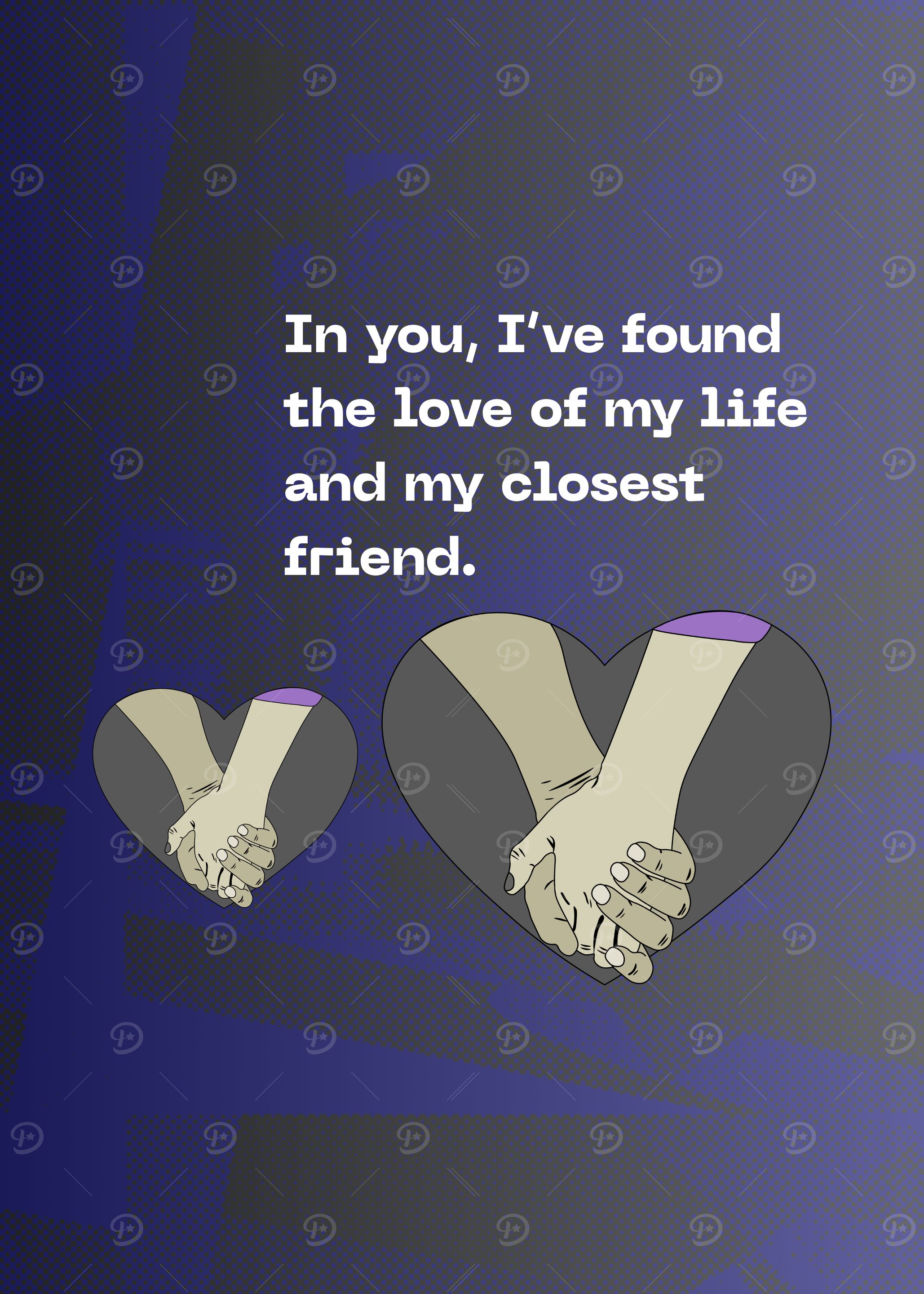 Love and Friendship Hands in Hearts