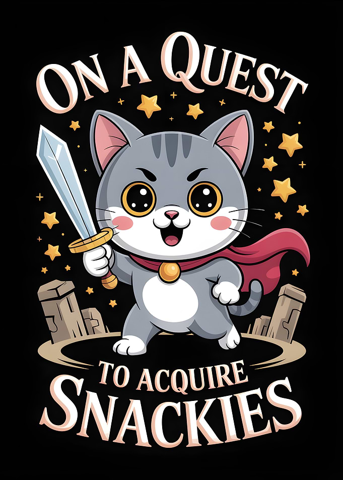 Cat on a Quest for Snackies