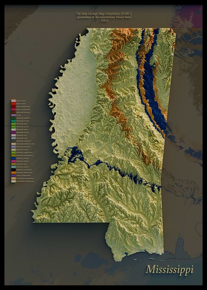 Mississippi Geological Map