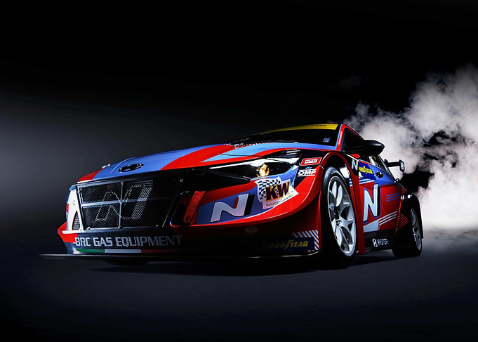 Hyundai Racing Car in Action