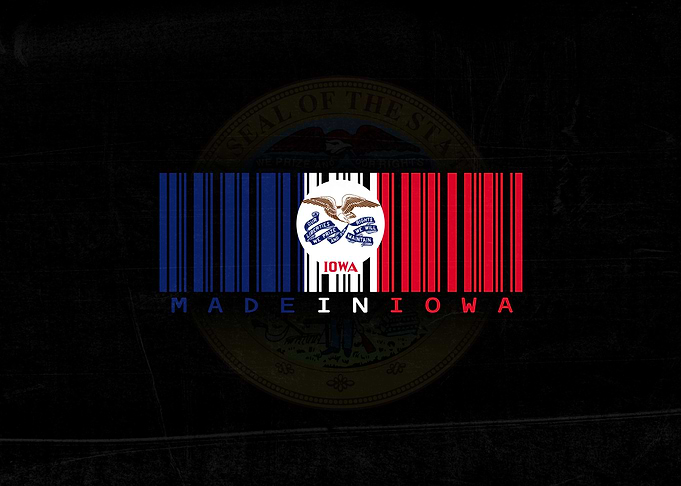 Made in Iowa Barcode Flag