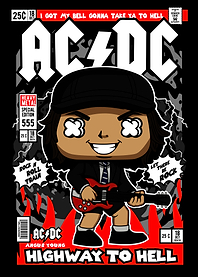AC/DC Angus Young Comic Cover