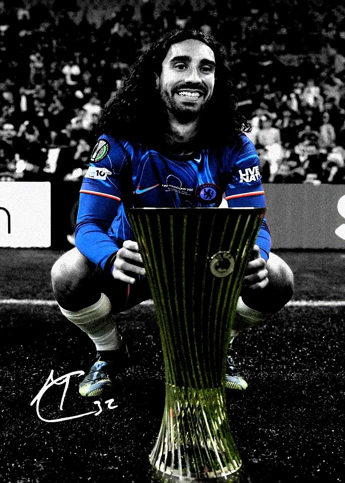Marc Cucurella with trophy