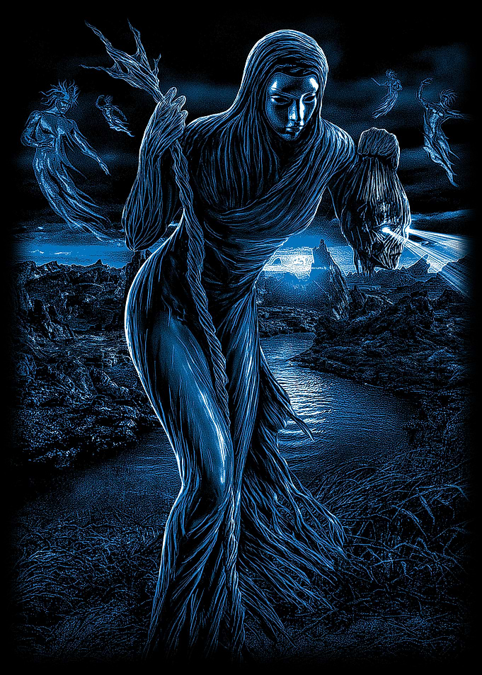 Mystical Blue Figure