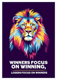 Colorful Lion Motivational Poster