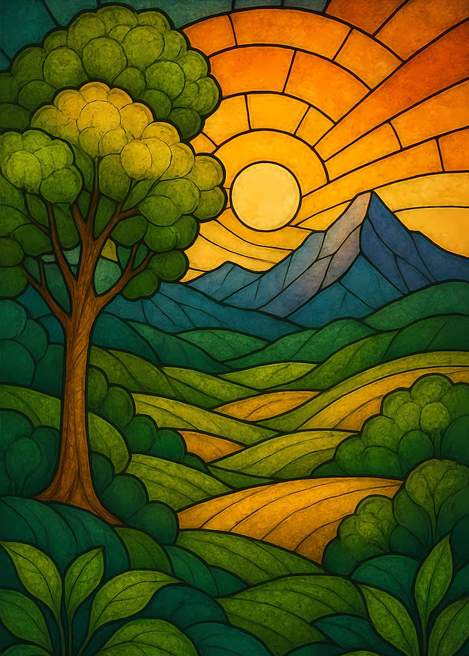 Stained Glass Landscape