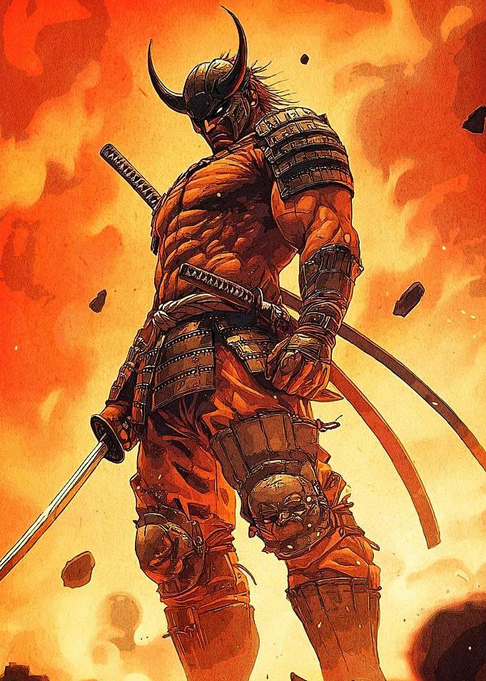 Samurai Warrior Fiery