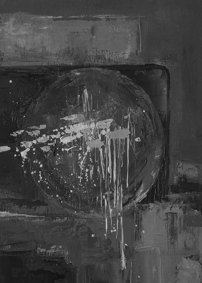 Abstract Black and White Painting