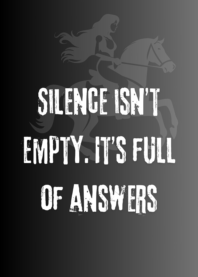 Silence Isn't Empty Inspirational Art