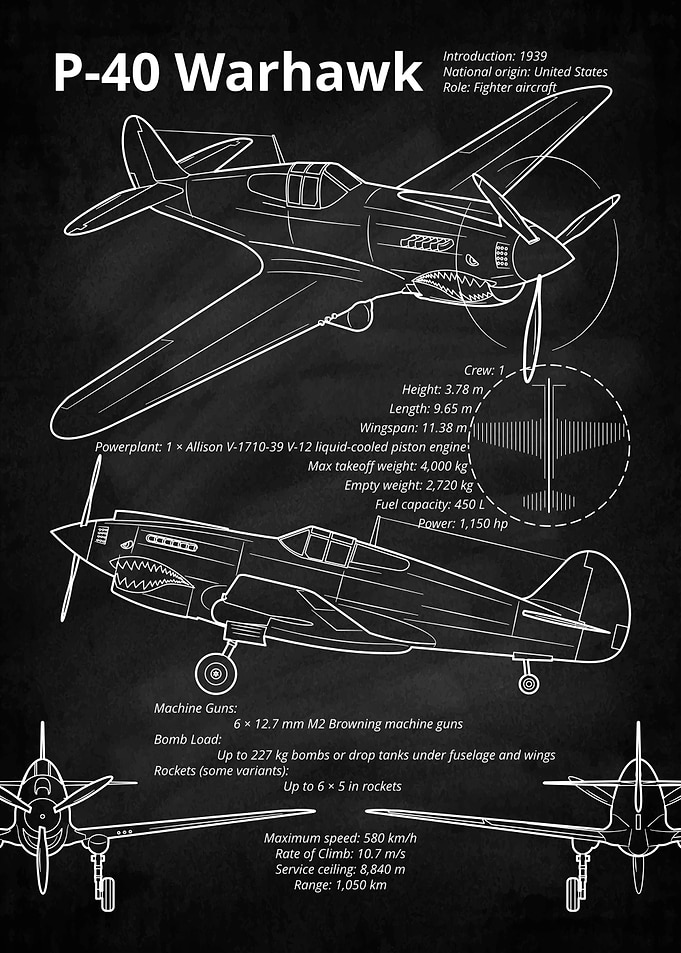 P-40 Warhawk Blueprint