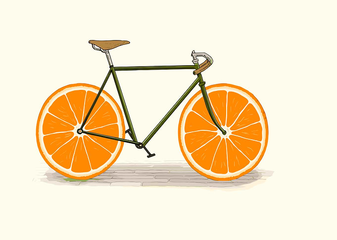 Orange Slice Bicycle