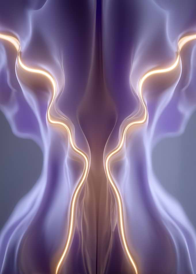Abstract Purple Fabric with Golden Lines