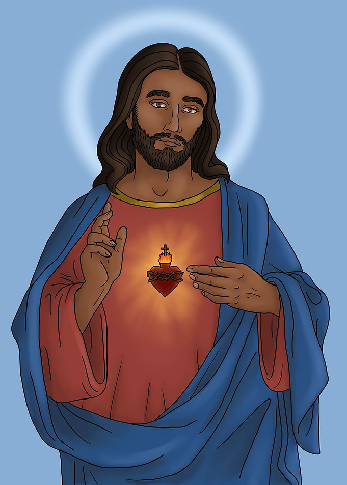 Ethnically Accurate Jesus Christ Illustration