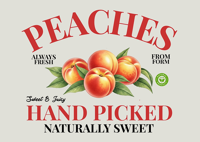 Peaches Fresh Fruit Advertisement