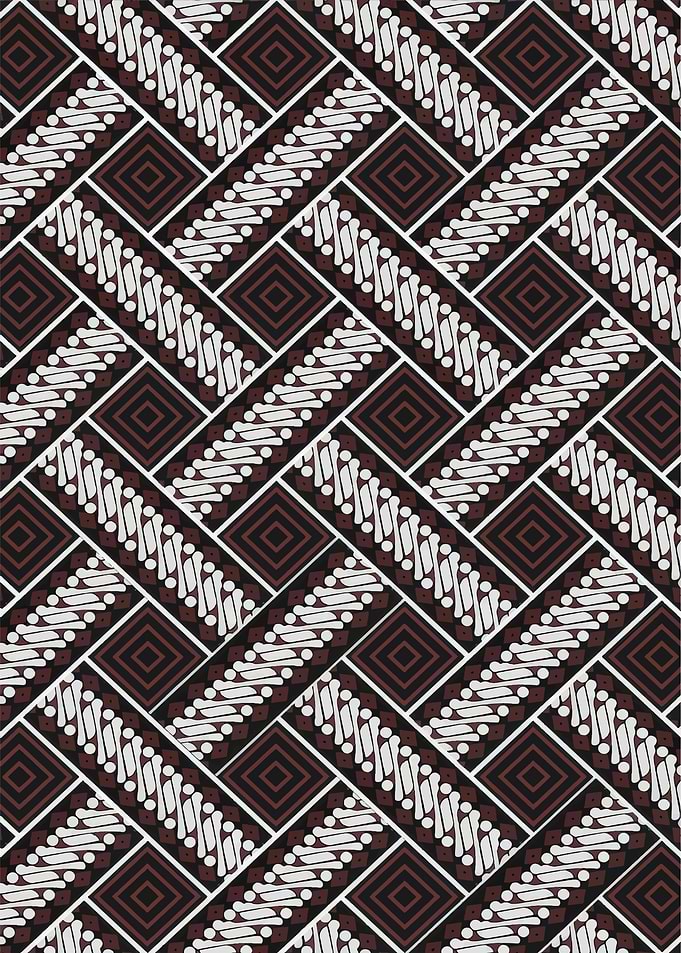 Batik Pattern with Diamonds and Lines