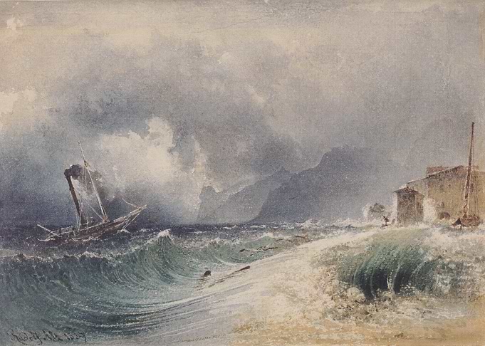 Seascape with Shipwreck and Stormy Weather
