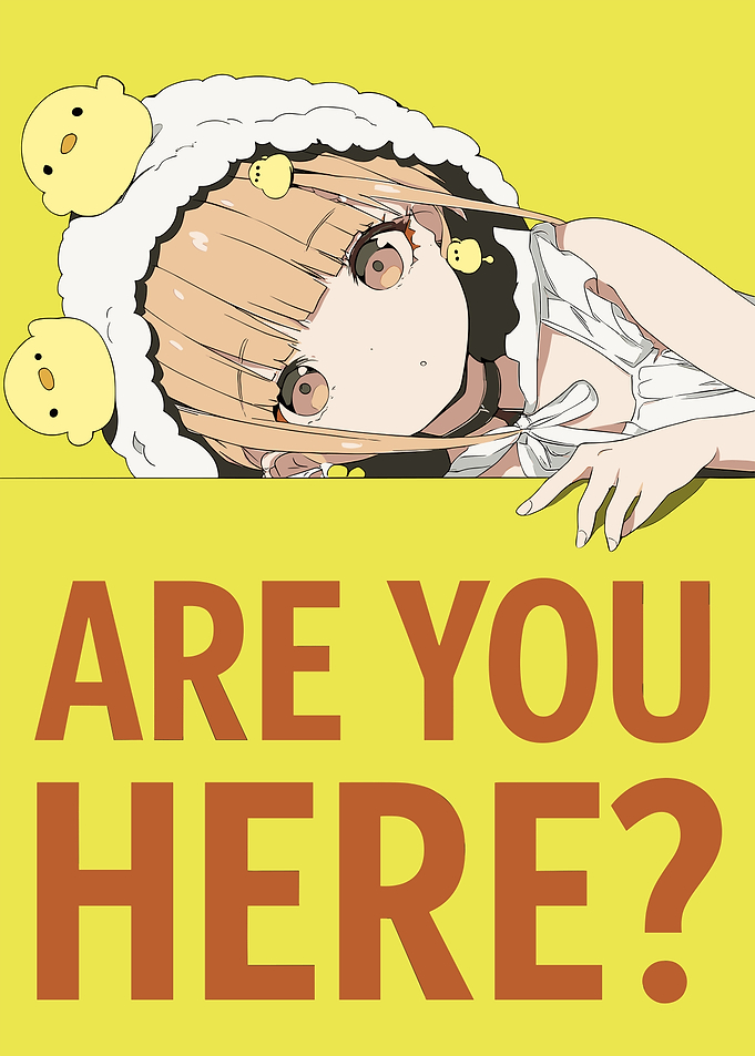 Anime Girl with Chicks: Are You Here?