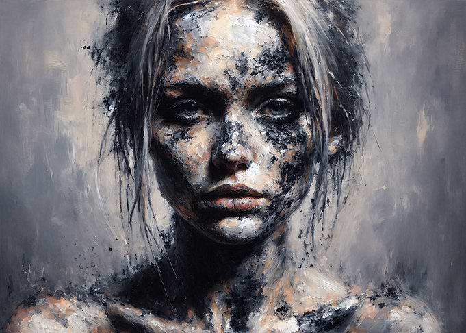 Vulnerable - Abstract Portrait of a Woman