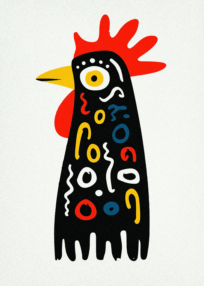 Stylized Rooster Illustration