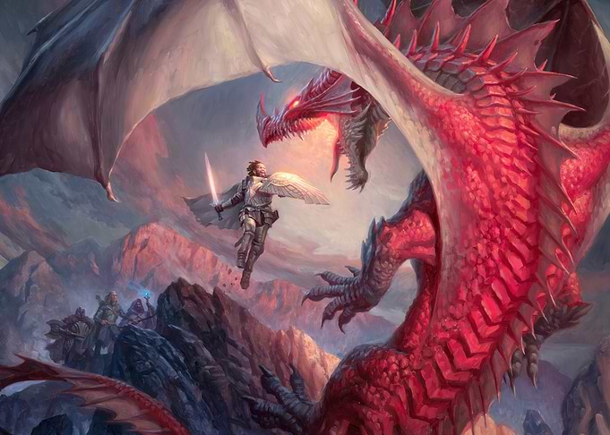 D&D Paladin's Stand Against Red Dragon
