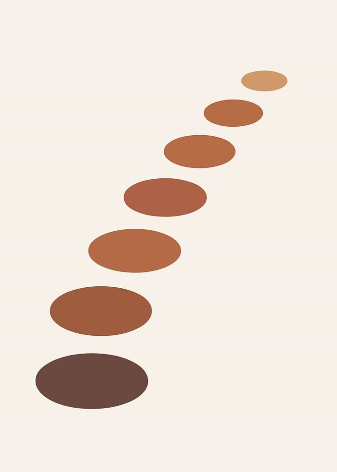 Minimalist Brown Oval Path