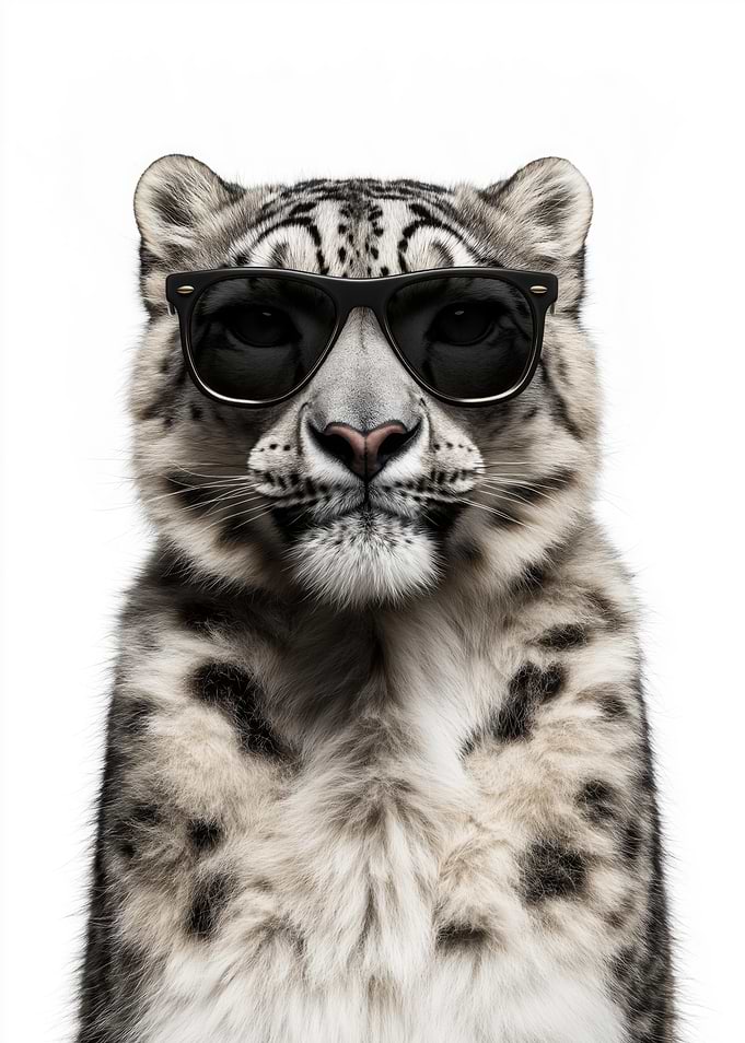 Cool Snow Leopard with Sunglasses