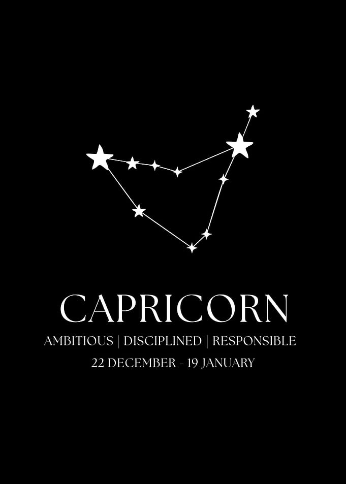 Capricorn Zodiac Sign Constellation Art