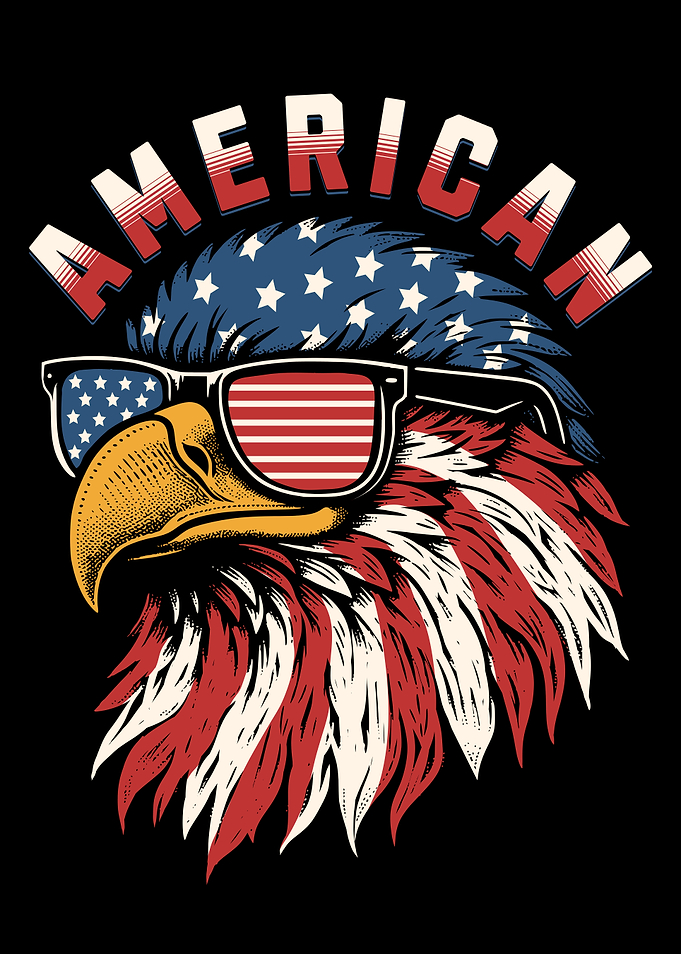 American Eagle with Sunglasses Illustration