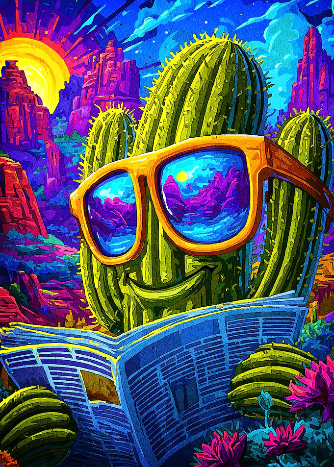 Cactus Reading Newspaper