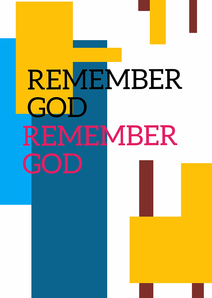 Remember God Abstract Art