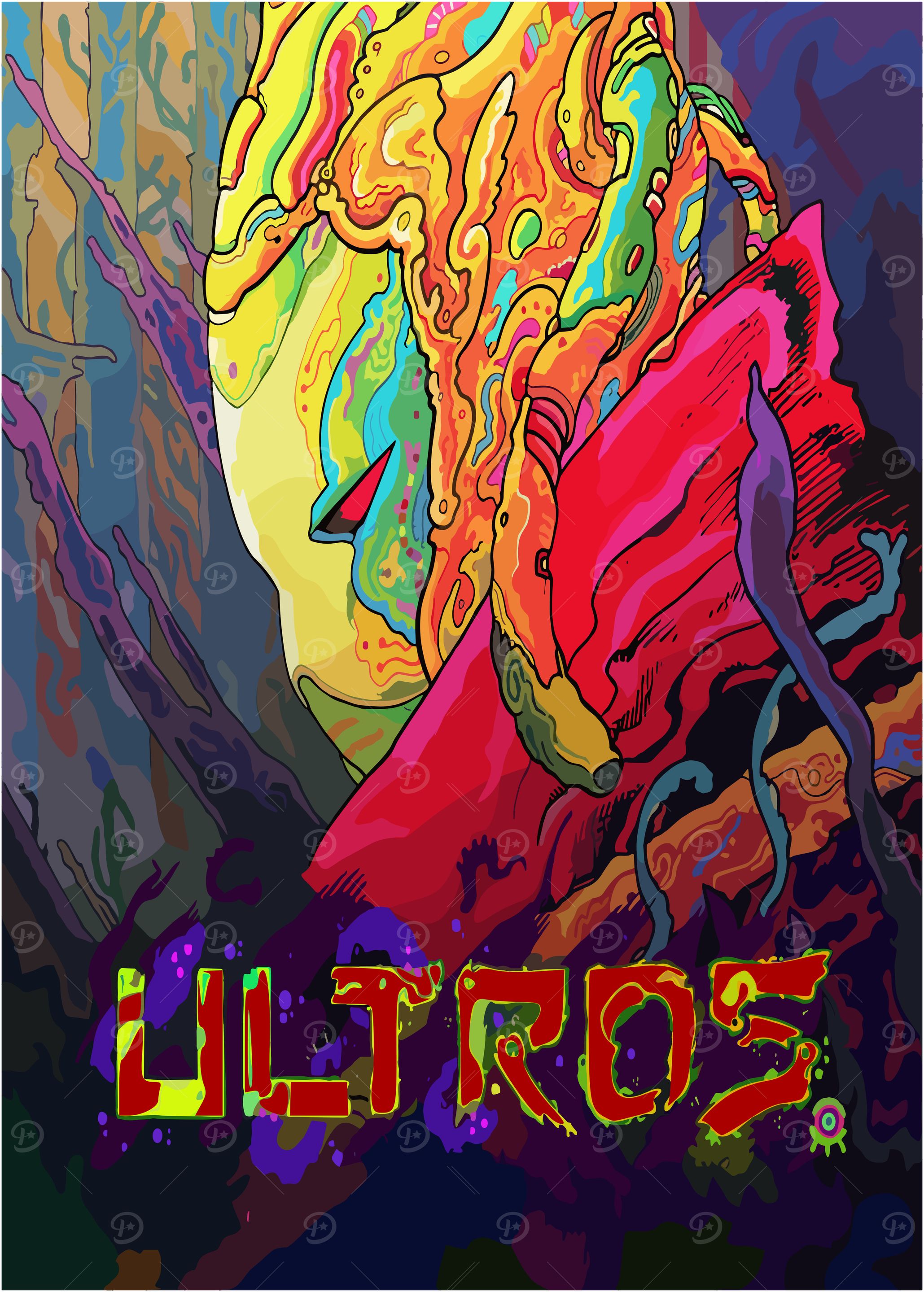Ultros Psychedelic Character Art