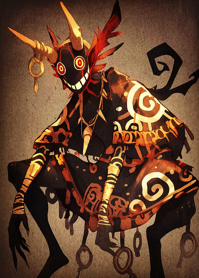 Horned Figure Mask